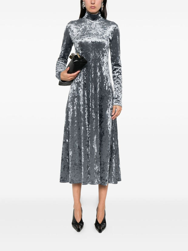 Forte Forte Velvet Long Dress - Grey