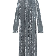 Forte Forte Velvet Long Dress - Grey