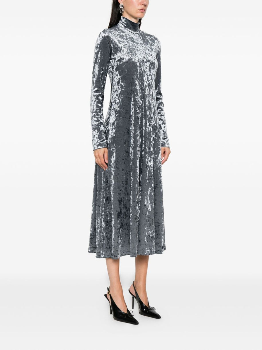 Forte Forte Velvet Long Dress - Grey
