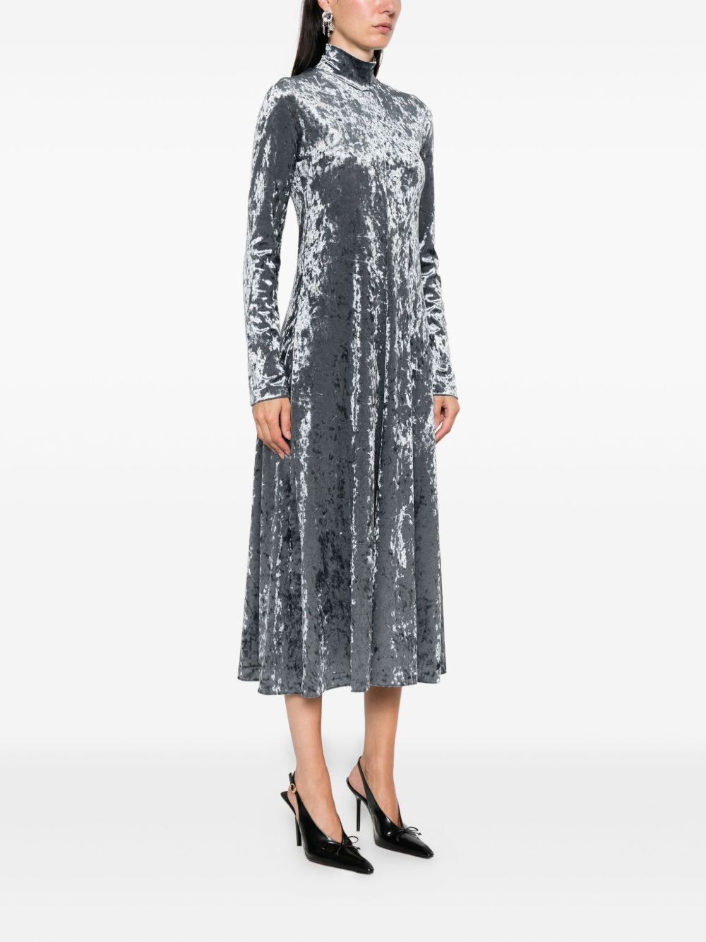 Forte Forte Velvet Long Dress - Grey