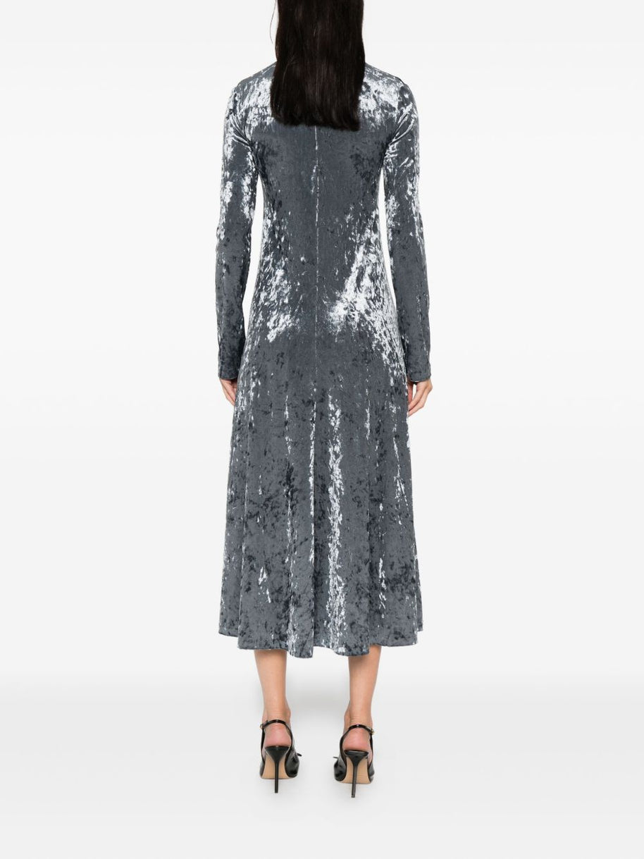 Forte Forte Velvet Long Dress - Grey