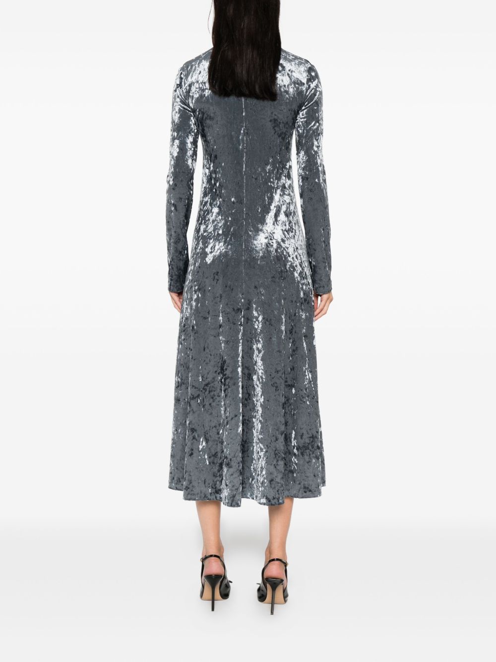 Forte Forte Velvet Long Dress - Grey