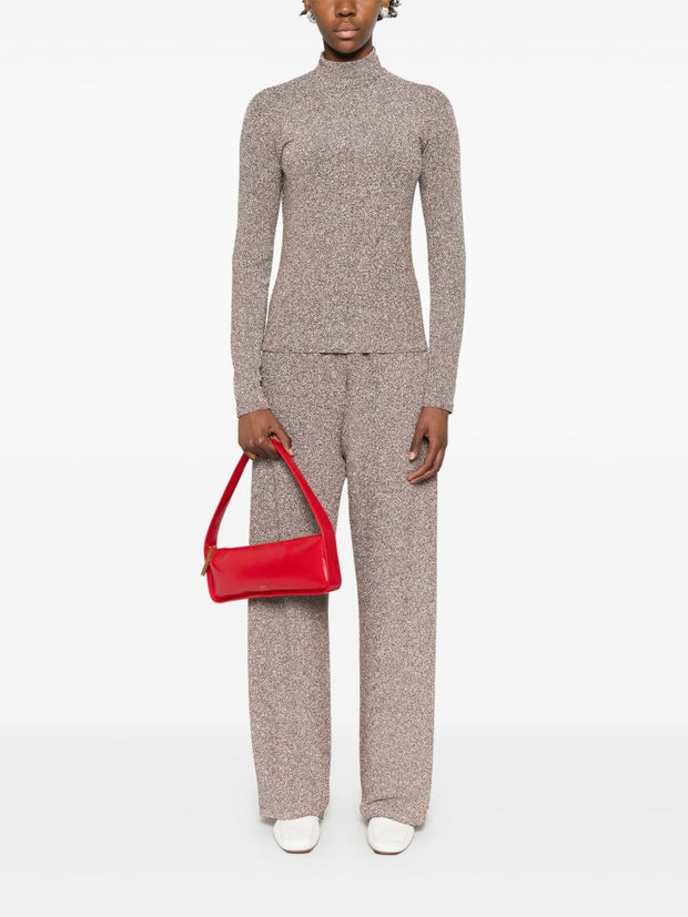 Forte Forte  Lurex Turtle-neck Sweater - Powder