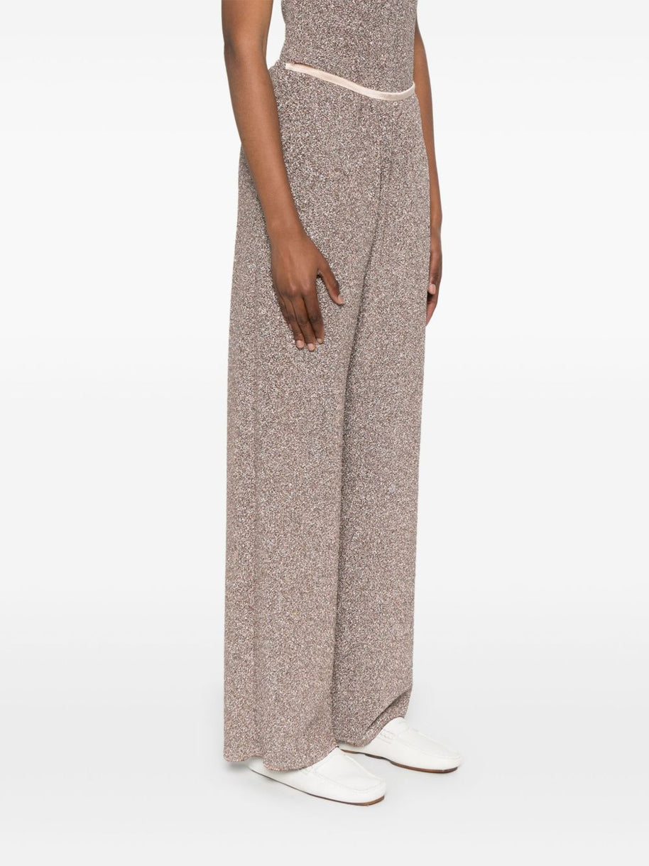 Forte Forte Lurex Wide-leg Trousers - Powder