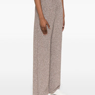 Forte Forte Lurex Wide-leg Trousers - Powder