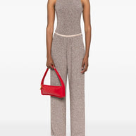 Forte Forte Lurex Wide-leg Trousers - Powder