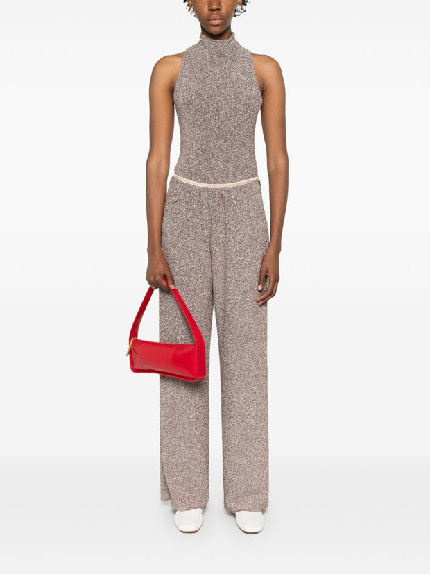 Forte Forte Lurex Wide-leg Trousers - Powder