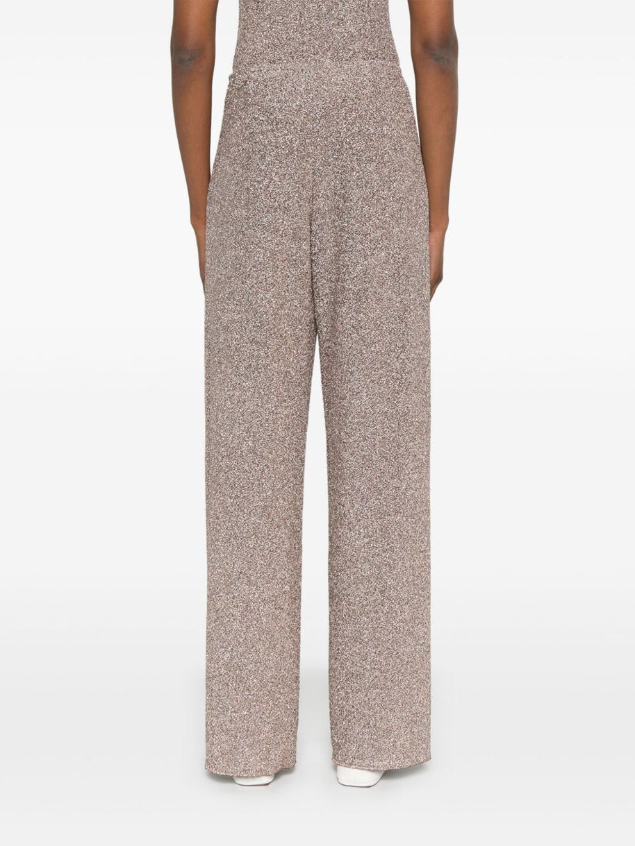 Forte Forte Lurex Wide-leg Trousers - Powder