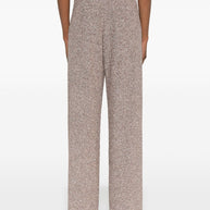 Forte Forte Lurex Wide-leg Trousers - Powder