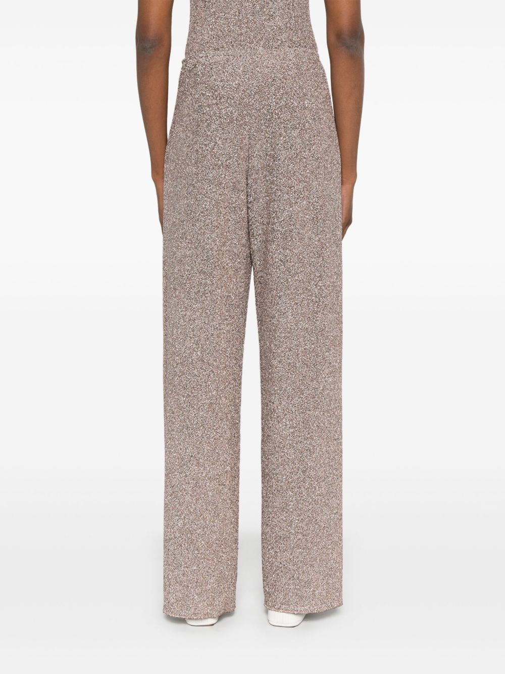 Forte Forte Lurex Wide-leg Trousers - Powder