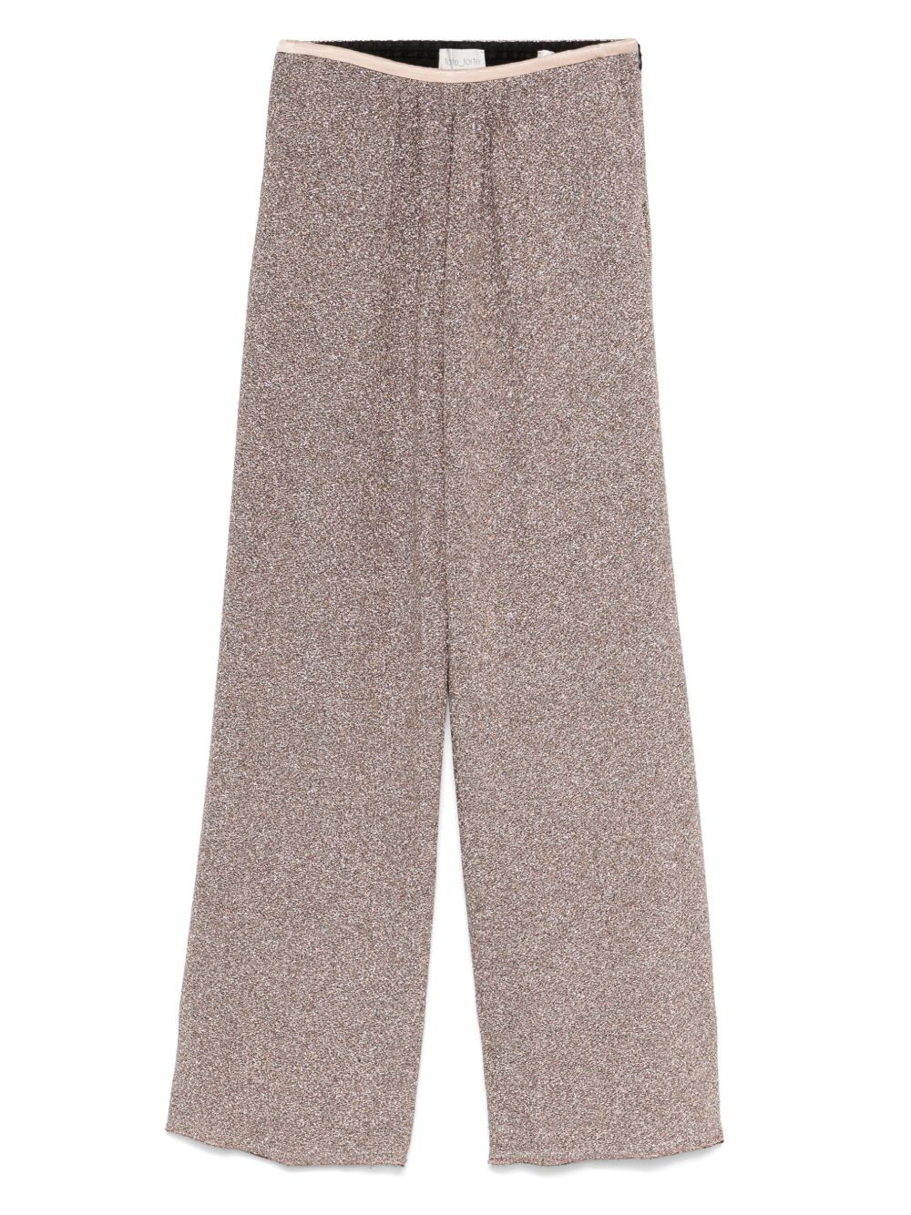 Forte Forte Lurex Wide-leg Trousers - Powder