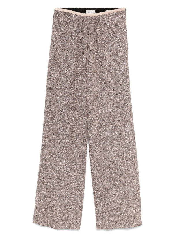 Forte Forte Lurex Wide-leg Trousers - Powder
