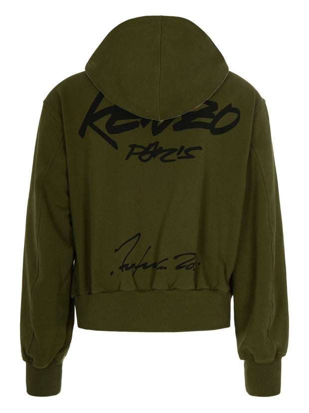 KENZO FUTURA Logo Zipped Hoodie