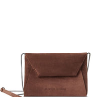 Brunello Cucinelli BC Duo Pochette In Suede With Precious Chain