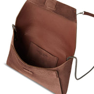 Brunello Cucinelli BC Duo Pochette In Suede With Precious Chain
