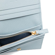 Valentino Garavani VLogo Leather Wallet - Clear Blue
