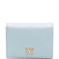 Valentino Garavani VLogo Leather Wallet - Clear Blue