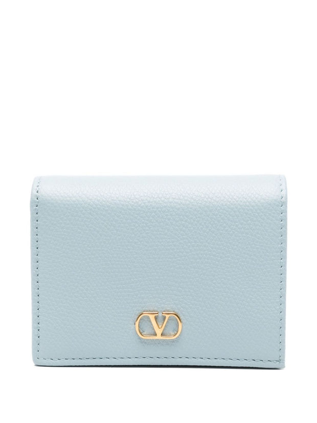 Valentino Garavani VLogo Leather Wallet - Clear Blue