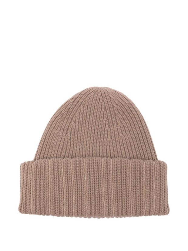 Fabiana Filippi Wool Beanie Hat - Brown