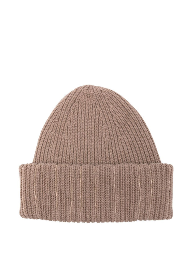 Fabiana Filippi Wool Beanie Hat - Brown