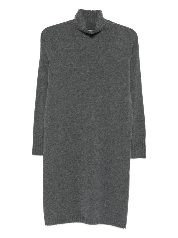 Fabiana Filippi Wool Short Dress - Grey