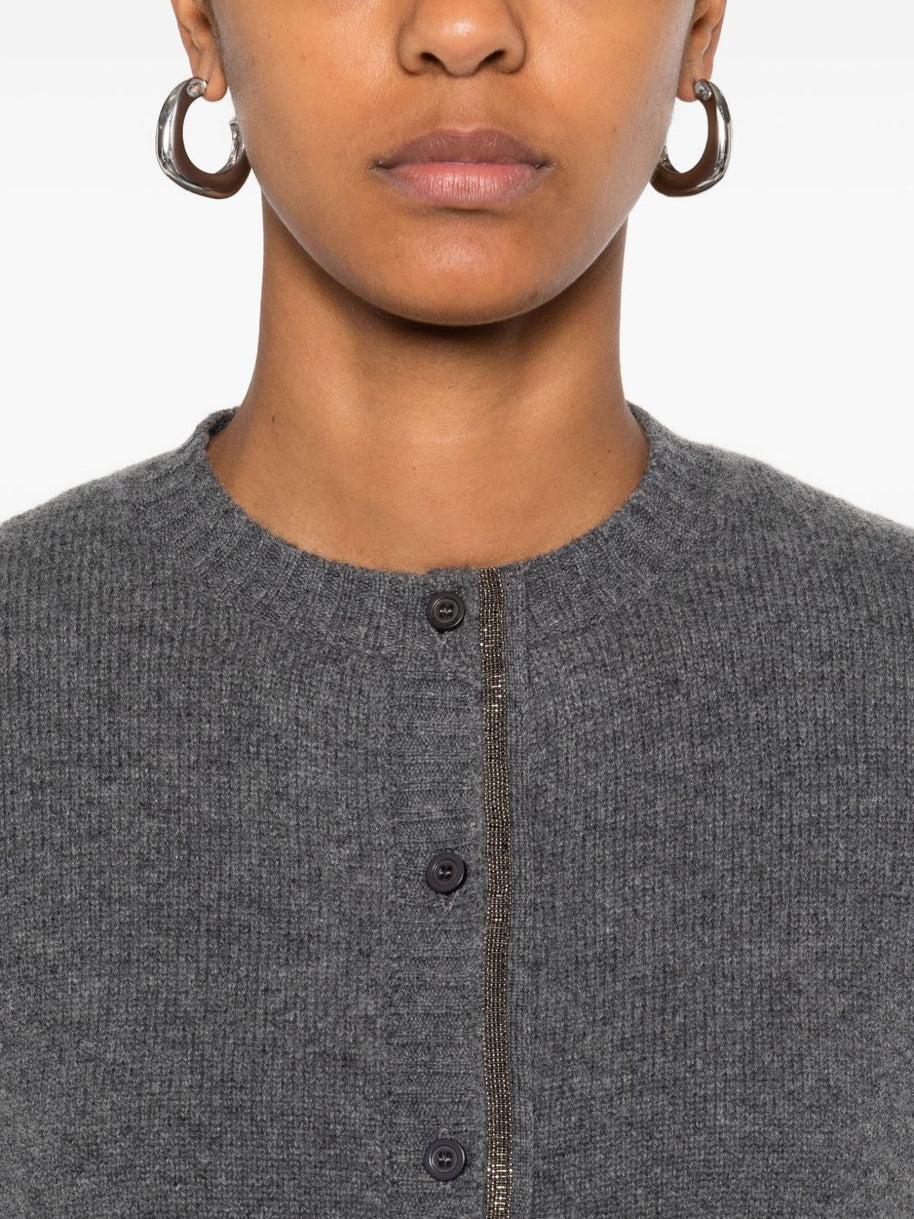Fabiana Filippi Wool Blend Cardigan - Grey
