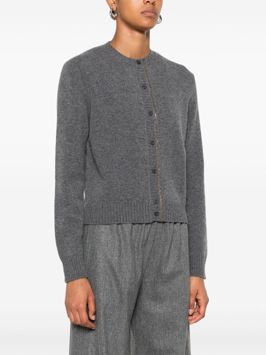 Fabiana Filippi Wool Blend Cardigan - Grey
