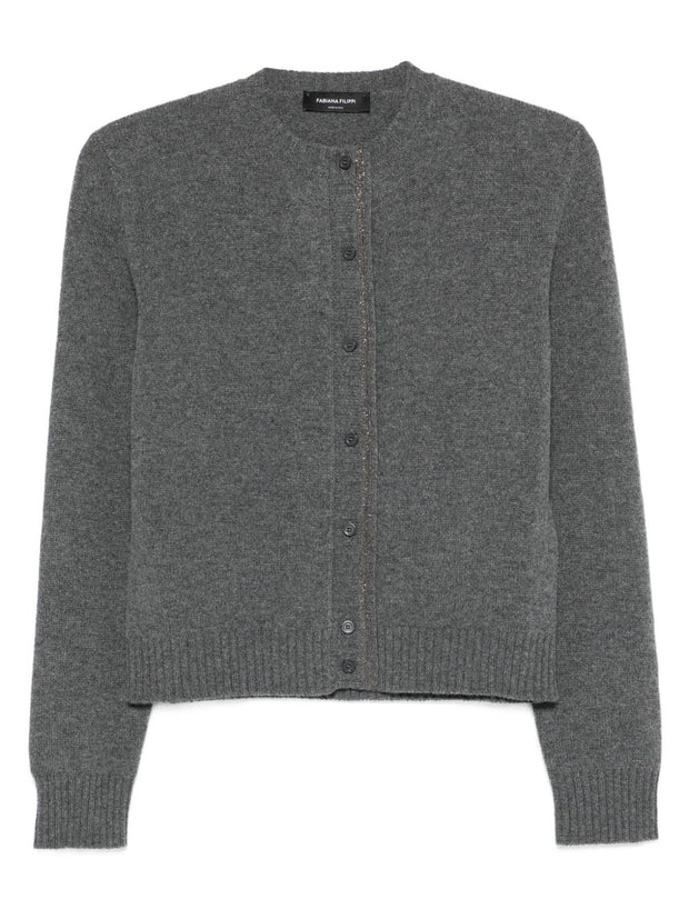 Fabiana Filippi Wool Blend Cardigan - Grey