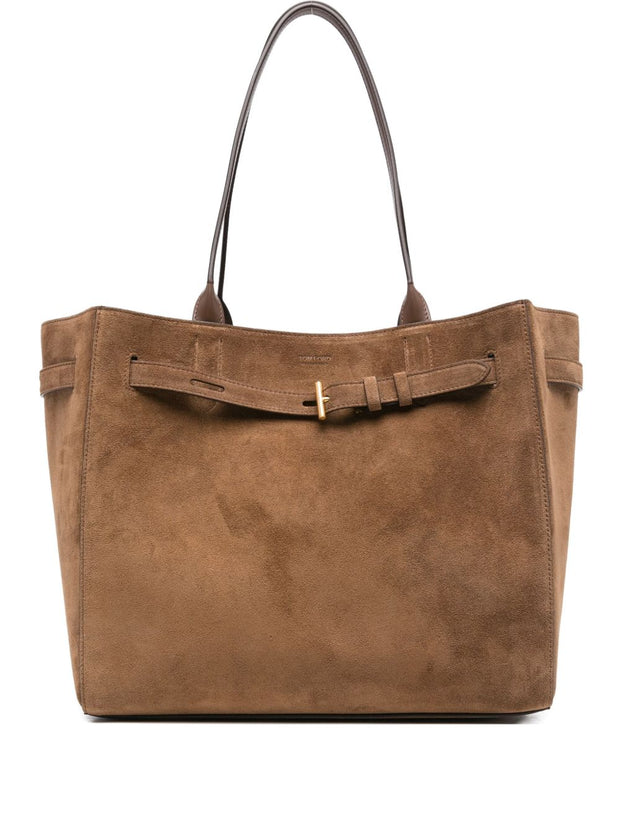 Tom Ford Medium Leather Shopping Bag - Brown