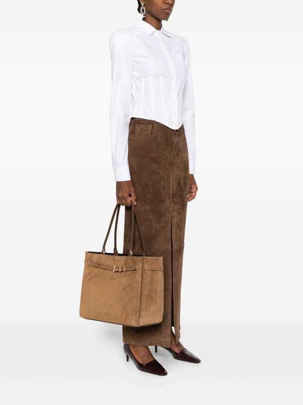 Tom Ford Medium Leather Shopping Bag - Brown