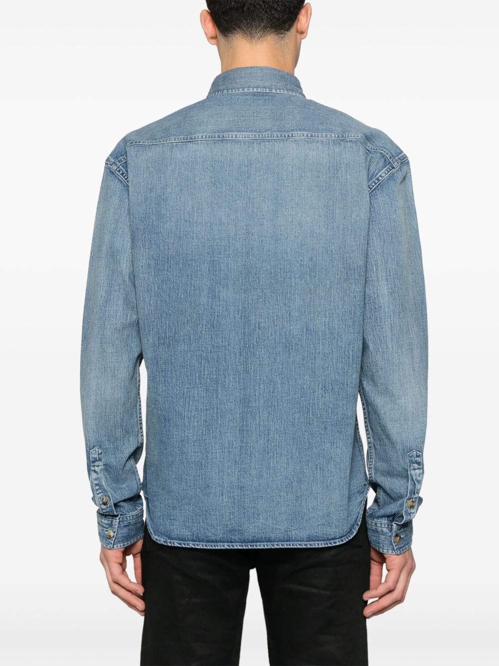 Saint Laurent Cassandre Denim Shirt - Clear Blue