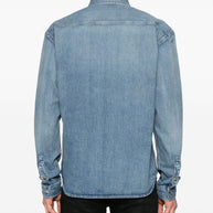 Saint Laurent Cassandre Denim Shirt - Clear Blue