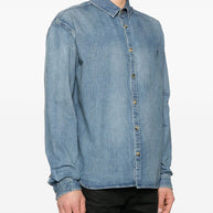 Saint Laurent Cassandre Denim Shirt - Clear Blue