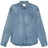Saint Laurent Cassandre Denim Shirt - Clear Blue