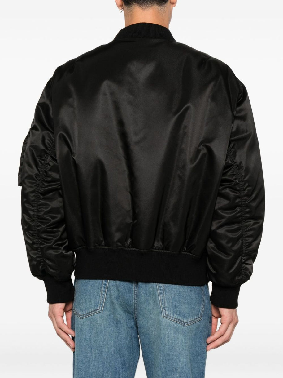 Saint Laurent  Nylon Bomber Jacket - Black
