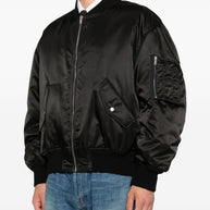 Saint Laurent  Nylon Bomber Jacket - Black