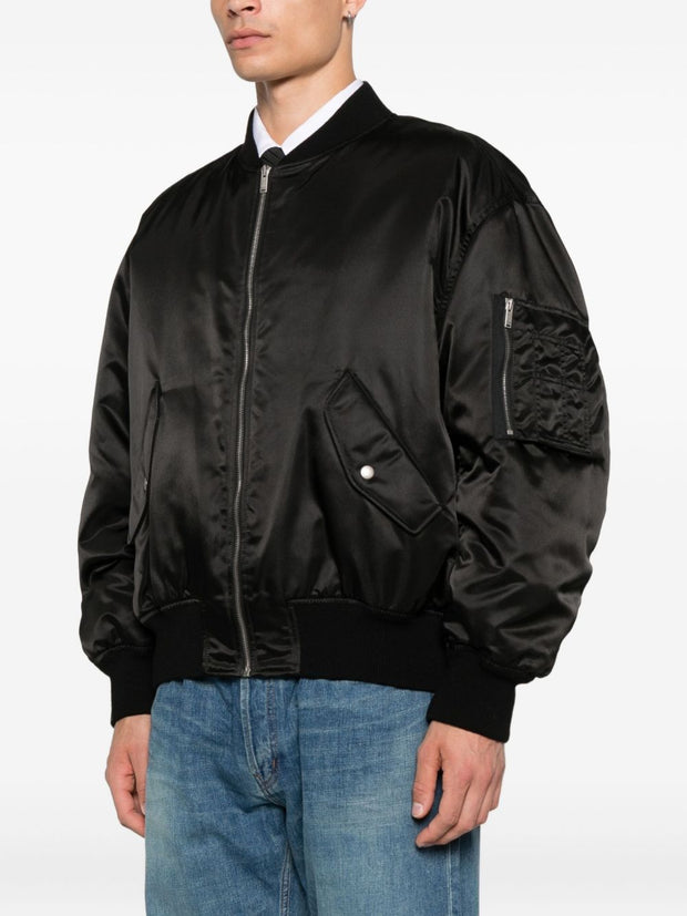 Saint Laurent  Nylon Bomber Jacket - Black