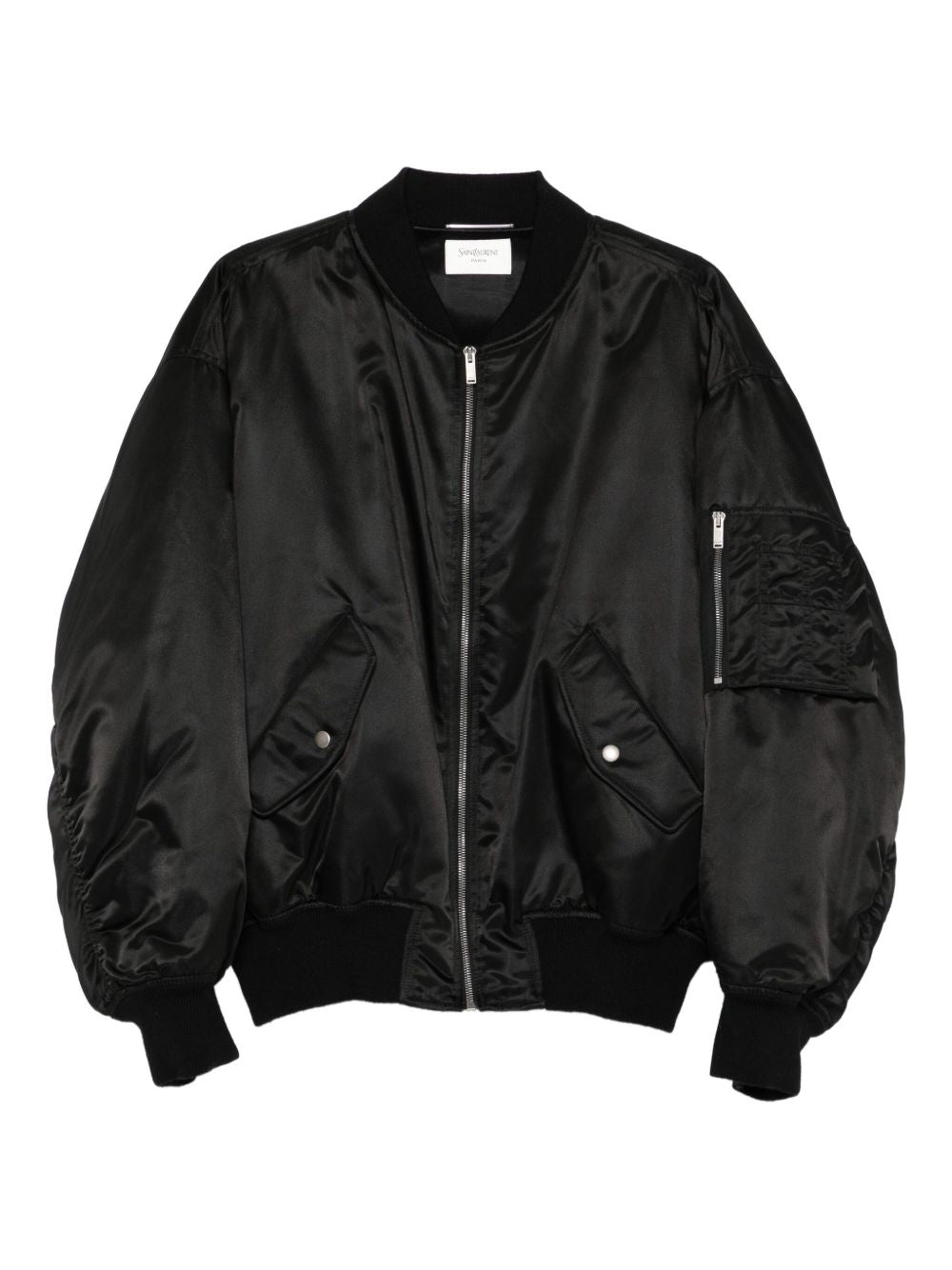 Saint Laurent  Nylon Bomber Jacket - Black