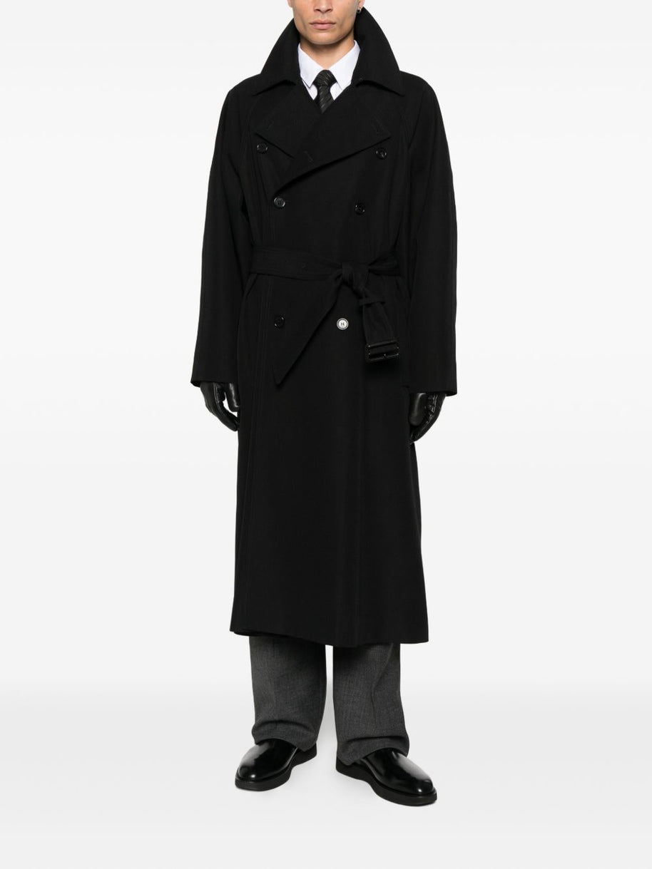 Saint Laurent Wool Coat - Black