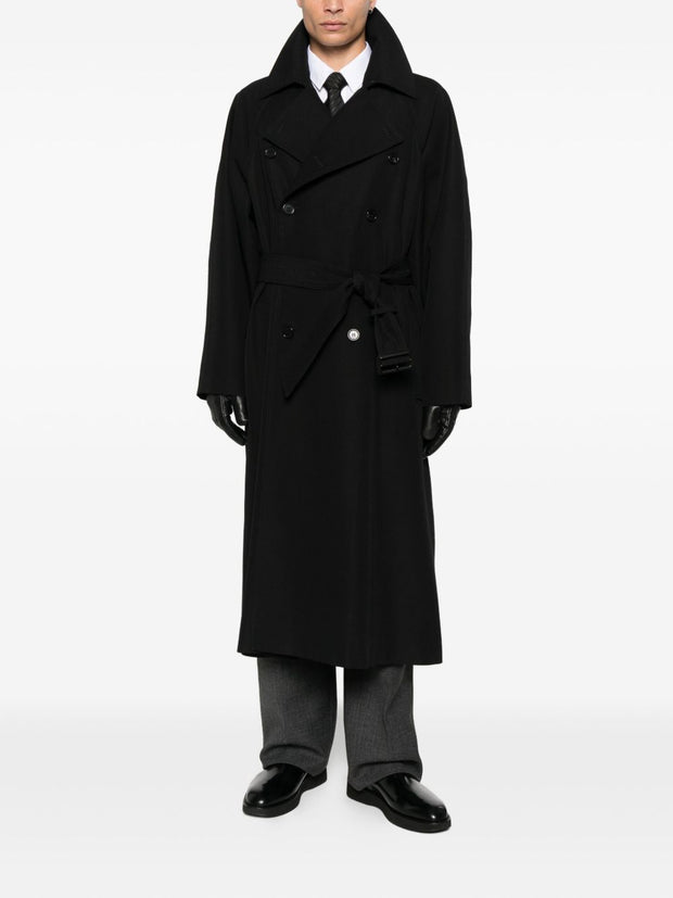 Saint Laurent Wool Coat - Black