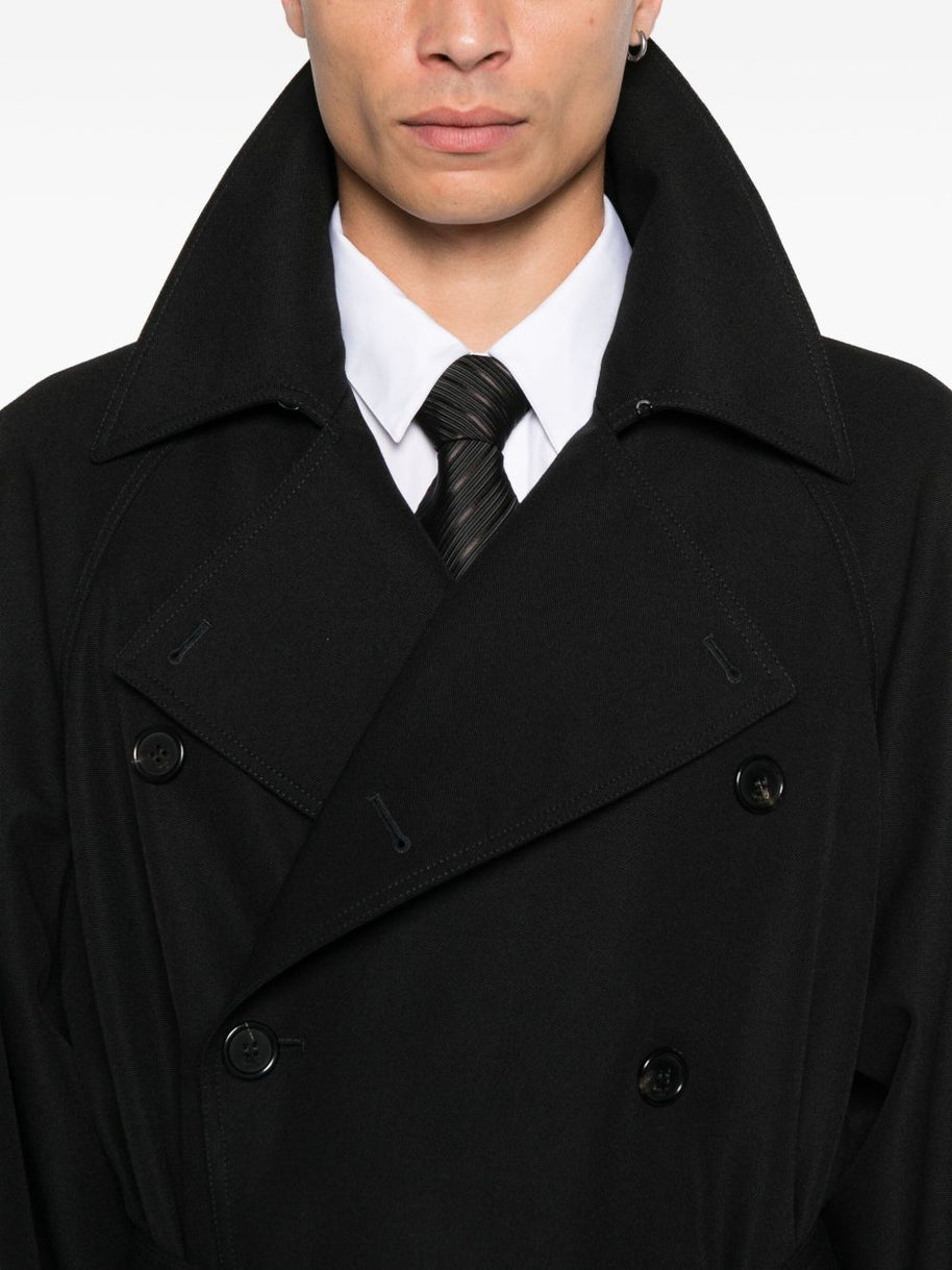 Saint Laurent Wool Coat - Black