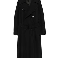 Saint Laurent Wool Coat - Black