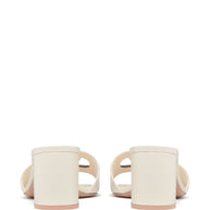 Valentino Garavani VLogo Cut-Out Leather Sandals Ivory