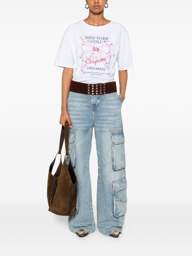 Dsquared2 Printed Cotton T-shirt - White
