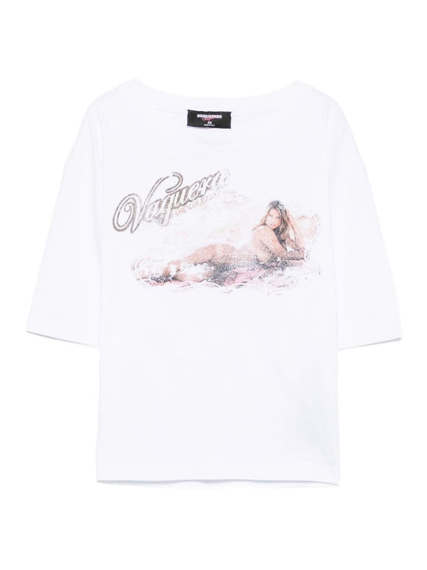 Dsquared2 Logo Cotton T-shirt - White