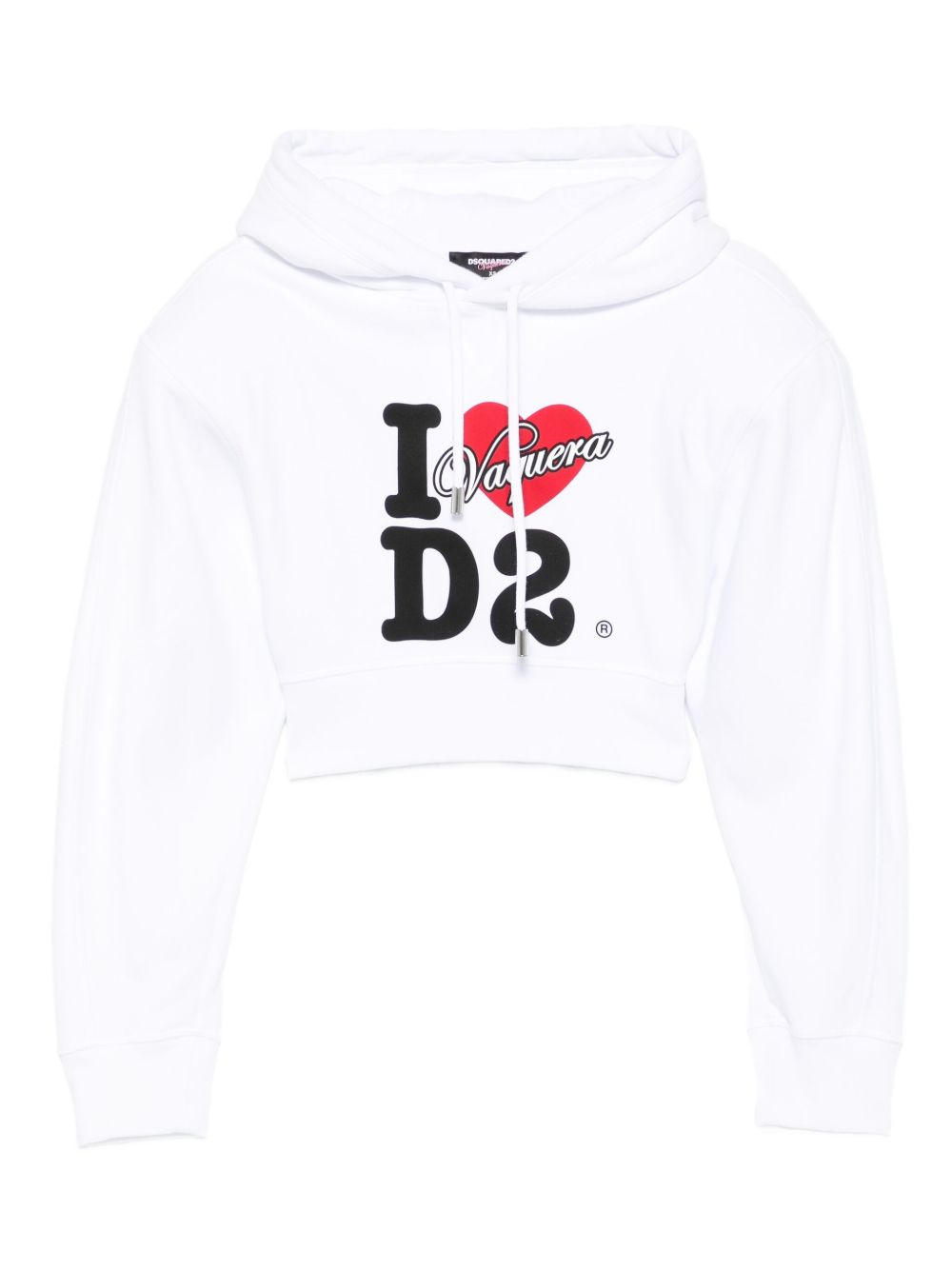 Dsquared2 Logo Cotton Hoodie - White