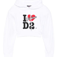 Dsquared2 Logo Cotton Hoodie - White