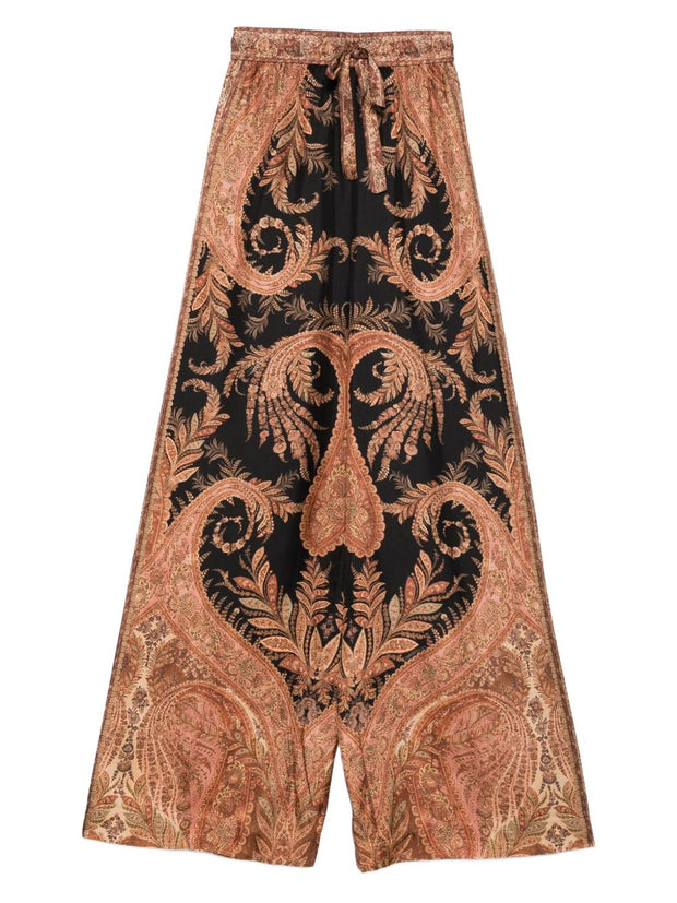 Zimmermann Silk Drawstring Trousers - Black