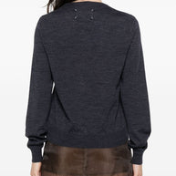 Maison Margiela Wool Crewneck Sweater - Blue