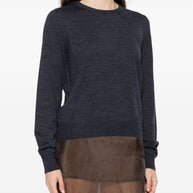 Maison Margiela Wool Crewneck Sweater - Blue